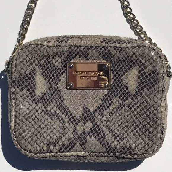 Michael Kors Mini Python Crossbody Hamilton Bag - Picture 4 of 10